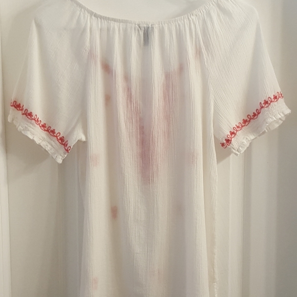 Bandolino Short Sleeve White Blause - Picture 9 of 10